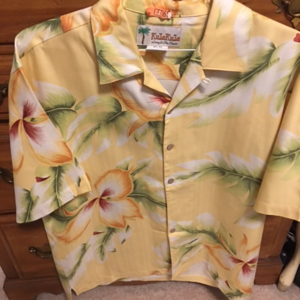 Men's 100% Silk S/S Shirt Size M